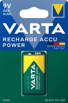 Akumulator uniwersalny Varta Rechargeable Accu 6F22 200 mAh BLI 1 Ni-MH (56722101401)