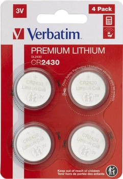Bateria Verbatim Premium CR2430 3 V 4 szt. Lithium (49534)
