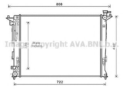 Радиатор охлаждения HYUNDAI ix35/ KIA SPORTAGE AT (выр-во AVA) Ava (HY2283)