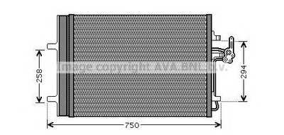 Конденсор кондиционера FORD GALAXY/MONDEO (выр-во AVA) Ava (FDA5427D)