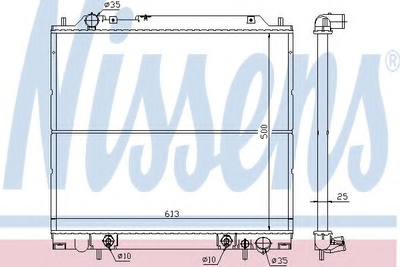 Радиатор охлаждения MITSUBISHI L400 (выр-во Nissens) Nissens (62855)