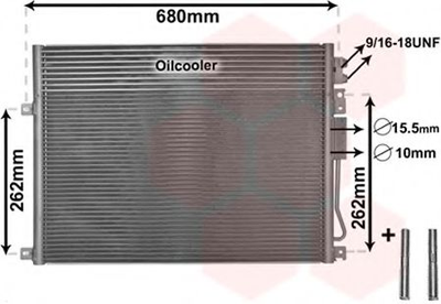 Радіатор кондиціонера JEEP GRAND CHEROKEE 05>10 (вир-во Van Wezel) Van Wezel (21005045)