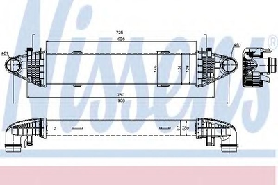 Радіатор інтеркулера Nissens (96535)