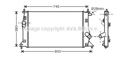 Радиатор охлаждения MAZDA 5 (05-) (выр-во AVA) Ava (MZ2183)