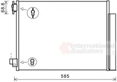 Радиатор кондиционера DACIA, RENAULT (выр-во Van Wezel) Van Wezel (15005011)