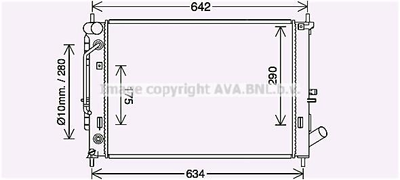 Радиатор охлаждения двигателя Elantra VI 1.6 и Aut. 11/13- (Ava) Ava (HY2465)