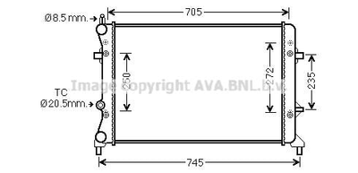 Радиатор охлаждения VOLKSWAGEN JETTA IV (выр-во AVA) Ava (VN2359)
