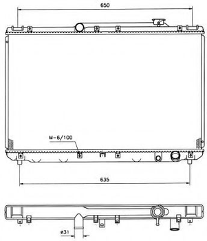 Радіатор охолодження TOYOTA CAMRY (XV1) (91-) (вир-во NRF) NRF (506721)