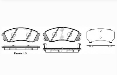 Колодки тормозные передние дисковые Kia Carnival 06- (выр-во Mobis) Mobis (581014DA00)