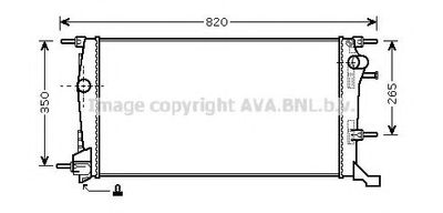 Радиатор, Система охлаждения двигателя Ava (RTA2409)