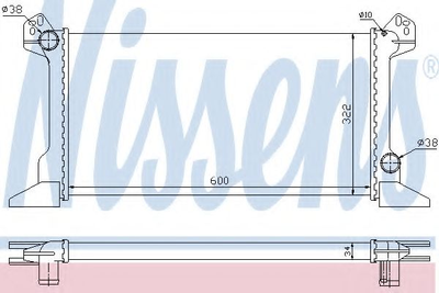 Радіатор охолодження FORD TRANSIT (DY) (92-) 2.5 D (вир-во Nissens) Nissens (62177)