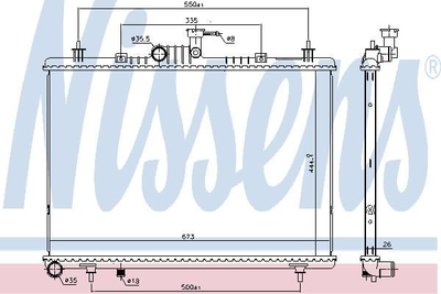Радиатор охлаждения Nissens (637643)