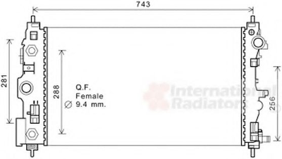 Радиатор охлаждения Chevrolet Cruze 2.0 TDCi AT (выр-во Van Wezel) Van Wezel (08002046)