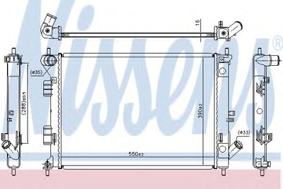 Радиатор охлаждения HYUNDAI KIA (выр-во Nissens) Nissens (67555)