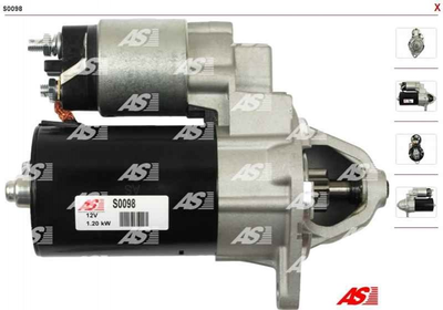 Стартер 12V 1.2kW As (S0098)
