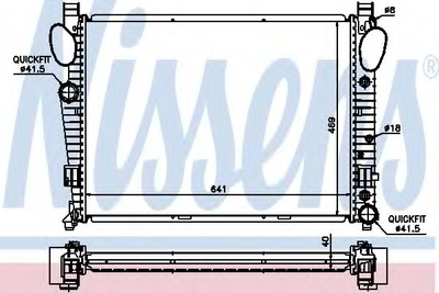 Радіатор MB CL W 215(99-)CL 500(+)[OE 220 500 09 03] Nissens (62547A)