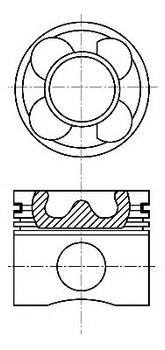 Поршень с кольцами RENAULT 87.0 2.2DCI G9T Nural (8712740010)