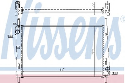 Радіатор охолодження FORD MONDEO III (00-) 1.8/2.0 (вир-во Nissens) Nissens (620411)