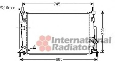 Радіатор охолодження MAZDA 3 1.6/2.0/2.3 08- (вир-во Van Wezel) Van Wezel (27002237)