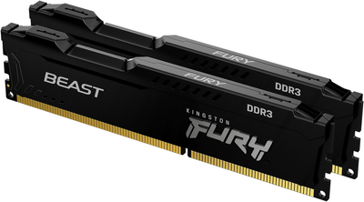 Pamięć Kingston Fury DDR3-1866 16384 MB PC3-14900 (Kit of 2x8192) Beast Black (KF318C10BBK2/16)