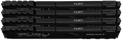 Pamięć Kingston Fury DDR4-3200 65536MB PC4-25600 (Kit of 4x16384) Beast Black (KF432C16BBK4/64)