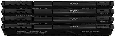 Оперативна пам'ять Kingston Fury DDR4-3600 32768MB PC4-28800 (Kit of 4x8192) Beast Black (KF436C17BBK4/32)