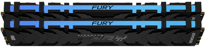 Оперативна пам'ять Kingston Fury DDR4-4000 16384 MB PC4-32000 (Kit of 2x8192) Renegade RGB 1Rx8 Black (KF440C19RBAK2/16)