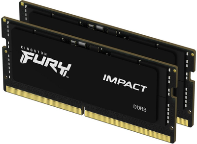 Pamięć Kingston Kingston Fury SODIMM DDR5-4800 32768MB PC5-38400 (Kit of 2x16384) Impact Black (KF548S38IBK2-32)