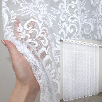 Тюль VR-Textil 1359т Преміум Жакард Білий 300х270 см (42-0100)