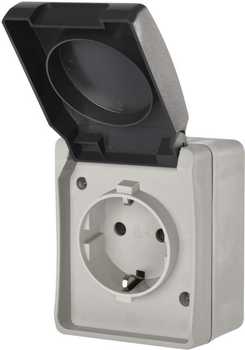 Розетка уличная с крышкой EMOS 16A 250V IP54 (A1396)