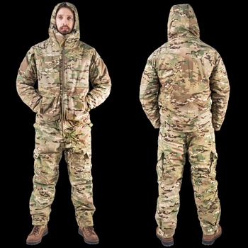 Тактичний Зимовий військовий костюм з тепловідбійною підкладкою Omni Hit Multicam Куртка з капюшоном та зимові штани Ріп Стоп 3XL Мультикам HWMRZZ0026800-4