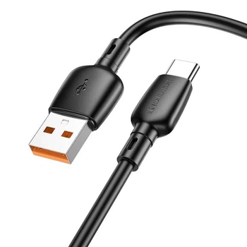 Кабель заряджання BOROFONE BX93 USB to Type-C (100W) (6А) швидка зарядка для устройств Android/Samsung/Xiaomi/Huawei/Meizu Чорний