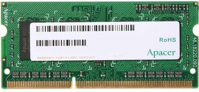 Оперативна пам'ять Apacer SODIMM DDR3-1600 8192MB PC3-12800 (DV.08G2K.KAM)