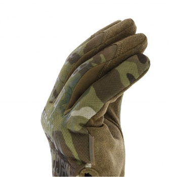 Армейские перчатки тактические усиленные Mechanix с пальцами для сенсора The Original камуфляж мультикам, 96471255-S