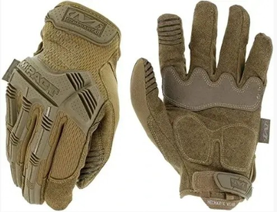 Військові тактичні рукавички посилені армійські цільні Mechanix M-Pact Coyote, колір Койот, 852456951-S