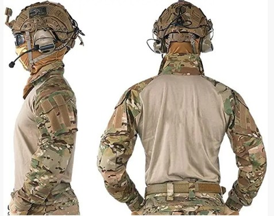 Бойова тактична військова сорочка зсу multicam чоловіча з налокітниками IDOGEAR G3 Combat, 5248664-L