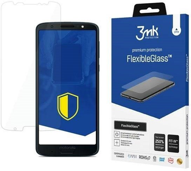 Загартоване скло 3MK FlexibleGlass для Motorola Moto G6 Plus (5903108032551)