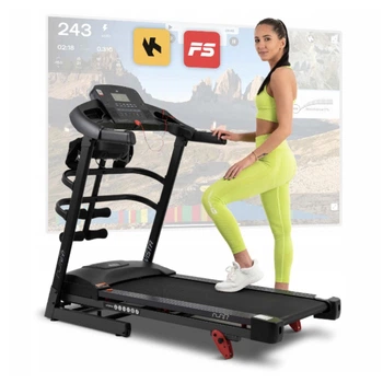 Беговая дорожка Hop-Sport HS-1500LB Vista: Электрическая, 2.0 л.с., 16 км/ч, Наклон 3 уровня, 12 программ. До 110 кг, FitShow, Массажер, Складная для дома