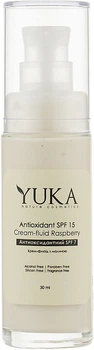 Денний антиоксидантний крем-флюїд для обличчя SPF 15 з малиною - Yuka Antioxidant SPF 15 Cream-Fluid 30ml (998124-1291990-2)