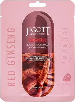 Ампульная маска с красным женьшенем Jigott Ginseng Real Ampoule Mask 27ml (27ml) (856164-855576-2)