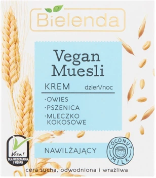 Крем для лица увлажняющий "Овес, пшеница, кокосовоое молоко" Bielenda Vegan Muesli Face Cream 50ml (865100-792443-2)
