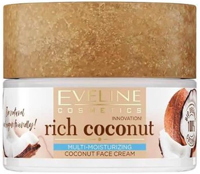 Увлажняющий крем для лица с кокосом Eveline Cosmetics Rich Coconut Face Cream 50ml (913928-837019-2)