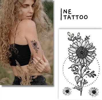 Временные тату "Подсолнечник" - Ne Tattoo Временные тату "Подсолнечник" (1шт) (982318-0-2)