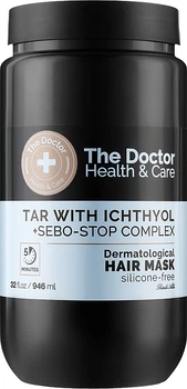 Маска для волосся "Дігтярна з іхтіолом" - The Doctor Health & Care Tar With Ichthyol + Sebo-Stop Complex Hair Mask 295ml (965224-1226707-2)