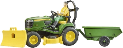 Набір Bruder John Deere Lawn Tractor with trailer and gardener (4001702621049)