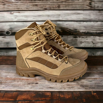 Зимові черевики військові, полуботи койот тактичне взуття нубук 41