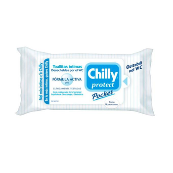 Серветки для інтимної гігієни Chilly Wipes Protect 12 шт (8002410032352)