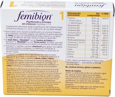 Suplement diety Femibion Pronatal 1 28 tabletek (8470001947697)