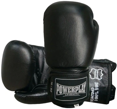 Боксерські рукавички PowerPlay 3088 14 унцій Чорні (PP_3088_14oz_Black)
