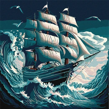 Картина по номерам Ideyka Шторм на море 40х40 см (4823104348764)